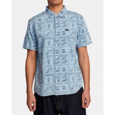 Camisa Manga Corta RVCA Wad Washed Denim